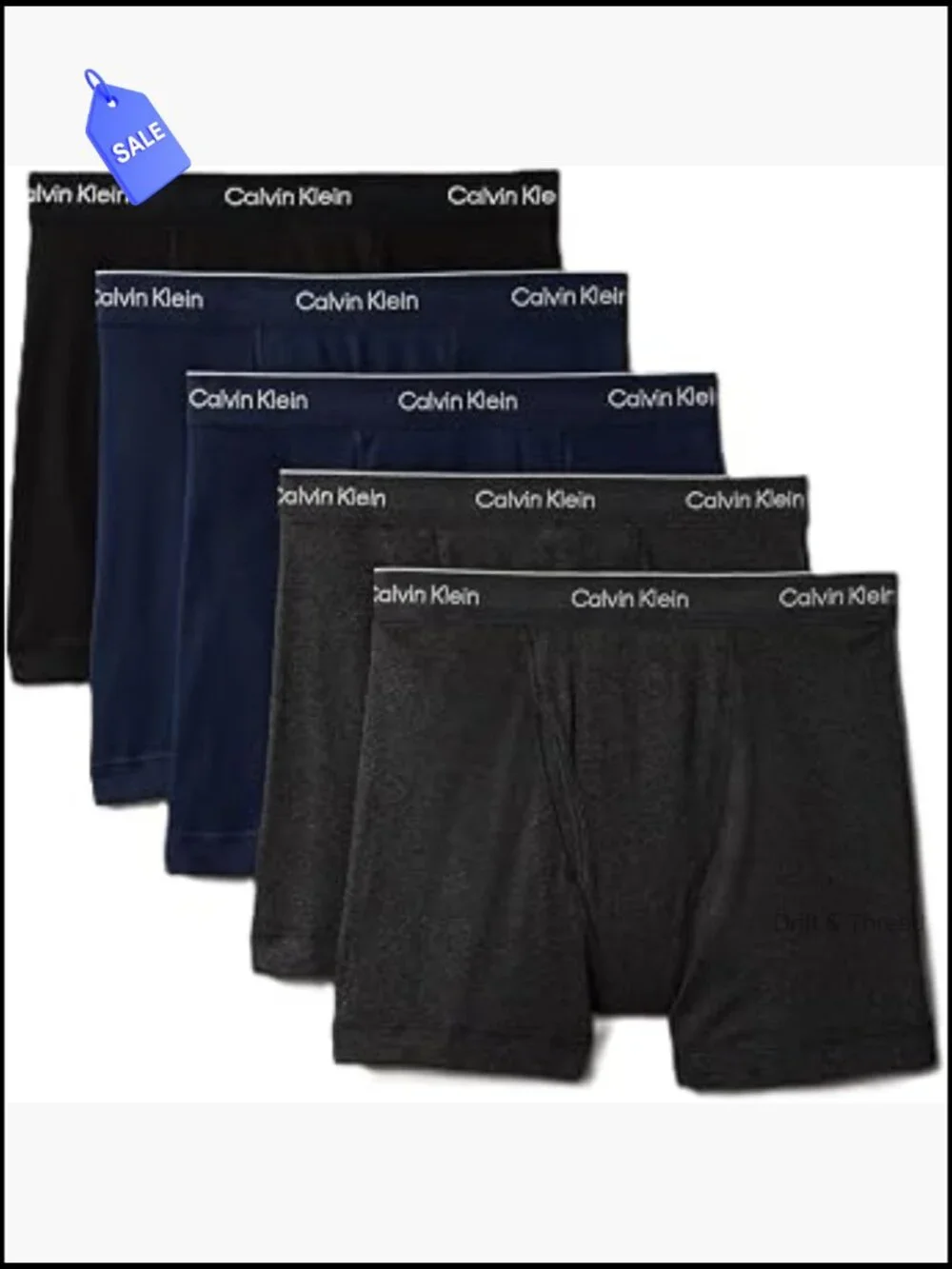 Pack of 5 Men's Cotton Boxer Briefs Underwear Medium